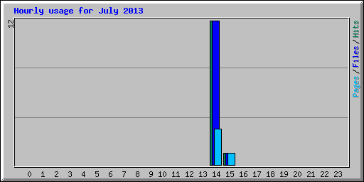 Hourly usage for July 2013